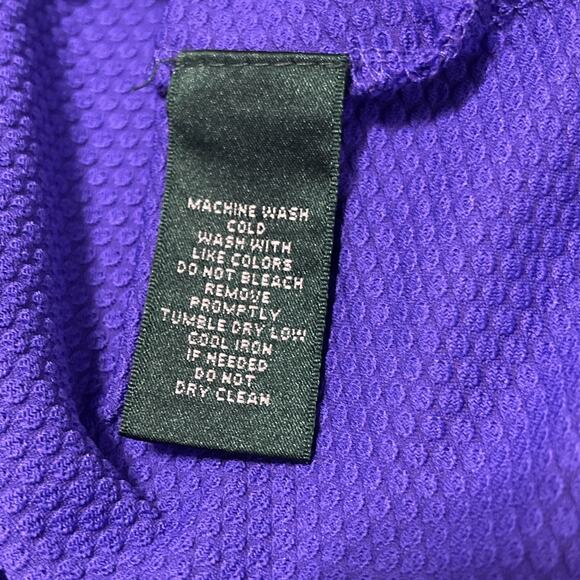 Lauren Ralph Lauren Active Top Womens L Purple Pullover Quarter Zip - Picture 6 of 8
